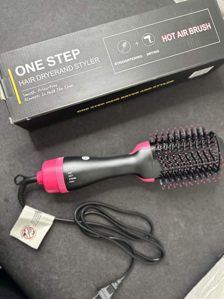 ✨ 3-in-1 One Step Hot Air Brush 🔥 Effortlessly Dry, Straighten & Add Volume 💨💁‍♀️